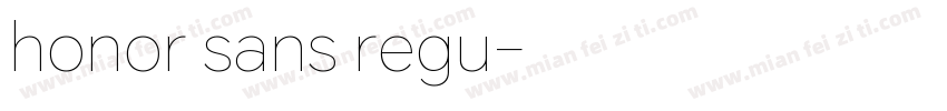 honor sans regu字体转换
